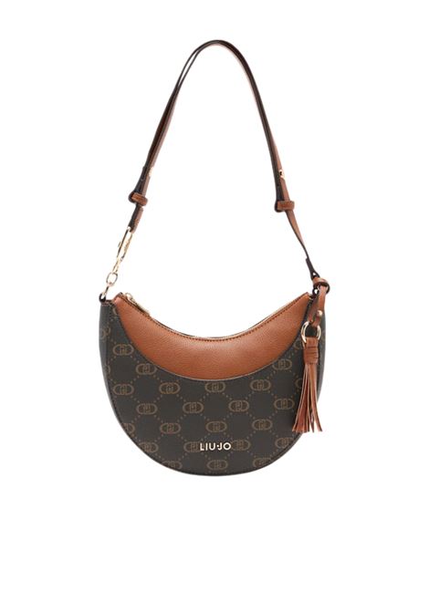 Borsa hobo media con logo MARRONE Liu Jo | AF5251E005381244